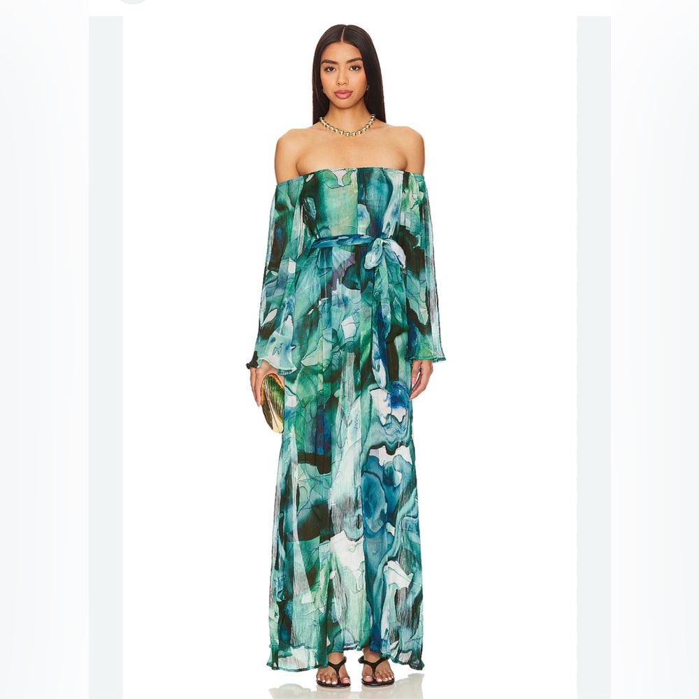 VILLA FRESCA Malia Pleated Dress/Coverup in Tropic Ink